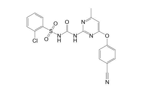 Benzenesulfonamide, 2-chloro-N-[[[4-(4-cyanophenoxy)-6-methyl-2-pyrimidinyl]amino]carbonyl]-