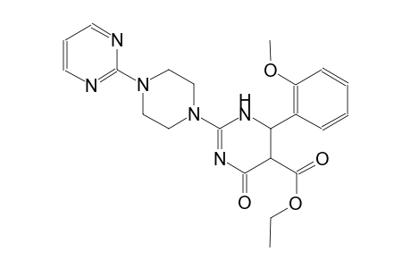 5-pyrimidinecarboxylic acid, 1,4,5,6-tetrahydro-6-(2-methoxyphenyl)-4-oxo-2-[4-(2-pyrimidinyl)-1-piperazinyl]-, ethyl ester