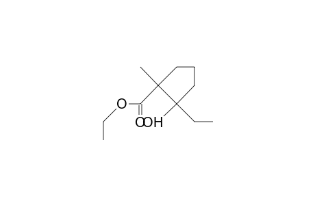 2-Hydroxy-2-ethyl-1-methyl-1-cyclopentanecarboxylic acid, ethyl ester diastereomer 1