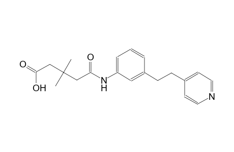 pentanoic acid, 3,3-dimethyl-5-oxo-5-[[3-[2-(4-pyridinyl)ethyl]phenyl]amino]-