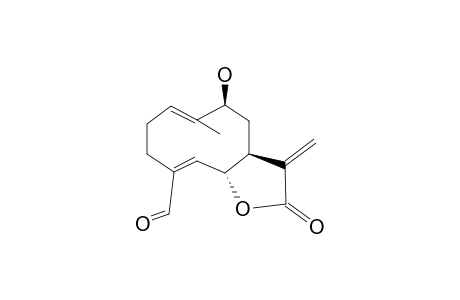 (3aS,5S,6E,10Z,11aR)-5-hydroxy-2-keto-6-methyl-3-methylene-3a,4,5,8,9,11a-hexahydrocyclodeca[d]furan-10-carbaldehyde
