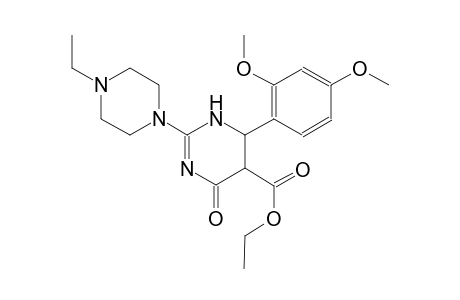 5-pyrimidinecarboxylic acid, 6-(2,4-dimethoxyphenyl)-2-(4-ethyl-1-piperazinyl)-1,4,5,6-tetrahydro-4-oxo-, ethyl ester