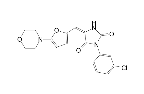 (5E)-3-(3-chlorophenyl)-5-{[5-(4-morpholinyl)-2-furyl]methylene}-2,4-imidazolidinedione