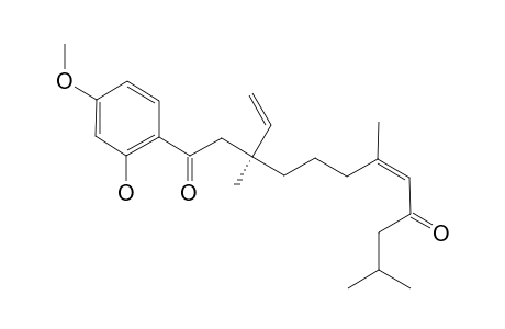 KOPETDAGHIN_B;1-(2-HYDROXY-4-METHOXYPHENYL)-3,7,11-TRIMETHYL-3-ETHENYL-7-(Z)-DODECENE-1,9-DIONE