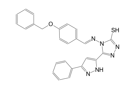 4-({(E)-[4-(benzyloxy)phenyl]methylidene}amino)-5-(3-phenyl-1H-pyrazol-5-yl)-4H-1,2,4-triazole-3-thiol