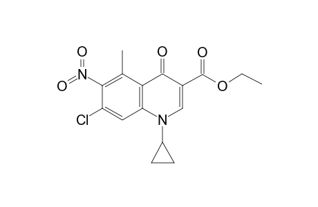 7-Chloro-1-cyclopropyl-5-methyl-6-nitro-4-oxo-1,4-dihydro-quinoline-3-carboxylic acid ethyl ester