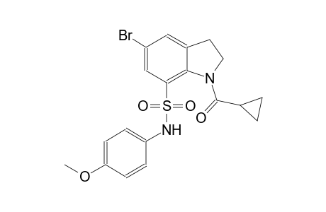 1H-indole-7-sulfonamide, 5-bromo-1-(cyclopropylcarbonyl)-2,3-dihydro-N-(4-methoxyphenyl)-