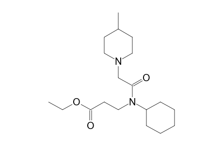 .beta.-alanine, N-cyclohexyl-N-[2-(4-methyl-1-piperidinyl)acetyl]-, ethyl ester