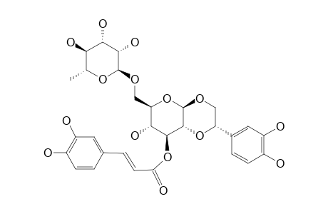 LIANQIAOXINOSIDE-B;1'',2''-[BETA-(3,4-DIHYDROXYLPHENYL)-ALPHA,BETA-DIOXOETHANOL]-3''-O-CAFFEOYL-O-ALPHA-RHAMNOPYRANOSYL-(1->6)-O-BETA-GLUCOPYRANOSIDE