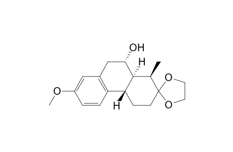 (1'R*,4a'S*,10'S*,10a'R*)-10'-Hydroxy-7'-methoxy-1'-methyl-3',4',4a',9',10',10a'-hexahydrospiro[1,3-dioxolane-2,2'(1'H)-phenanthrene]