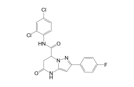 N-(2,4-Dichlorophenyl)-2-(4-fluorophenyl)-5-oxo-4,5,6,7-tetrahydropyrazolo[1,5-a]pyrimidine-7-carboxamide