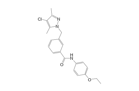 3-[(4-chloro-3,5-dimethyl-1H-pyrazol-1-yl)methyl]-N-(4-ethoxyphenyl)benzamide