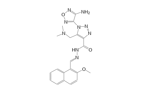 1-(4-amino-1,2,5-oxadiazol-3-yl)-5-[(dimethylamino)methyl]-N'-[(E)-(2-methoxy-1-naphthyl)methylidene]-1H-1,2,3-triazole-4-carbohydrazide