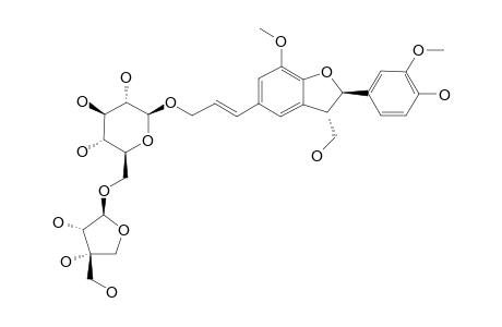 ZANTHOXYLOSIDE-A;(2R,3S)-(-)-DEHYDRODICONIFERYL-ALCOHOL-12-(6-O-BETA-D-APIOFURANOSYL-BETA-D-GLUCOPYRANOSIDE)