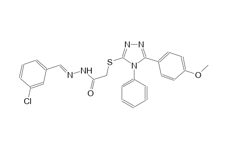 acetic acid, [[5-(4-methoxyphenyl)-4-phenyl-4H-1,2,4-triazol-3-yl]thio]-, 2-[(E)-(3-chlorophenyl)methylidene]hydrazide