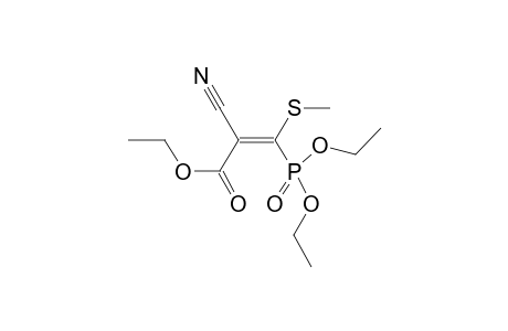 Ethyl 2-cyano-3-methylthio-3-(diethoxyphosphonyl)prop-2-enoate