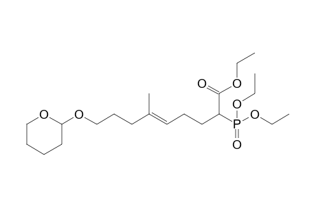 (E)-2-diethoxyphosphoryl-6-methyl-9-(2-oxanyloxy)-5-nonenoic acid ethyl ester