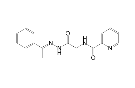 N-{2-oxo-2-[(2E)-2-(1-phenylethylidene)hydrazino]ethyl}-2-pyridinecarboxamide