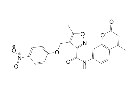 5-methyl-N-(4-methyl-2-oxo-2H-chromen-7-yl)-4-[(4-nitrophenoxy)methyl]-3-isoxazolecarboxamide