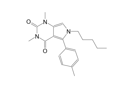 1,3-dimethyl-5-(4-methylphenyl)-6-pentyl-1H-pyrrolo[3,4-d]pyrimidine-2,4(3H,6H)-dione