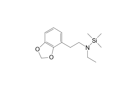 N-ethyl-2,3-methylenedioxyphenethylamine TMS derivative