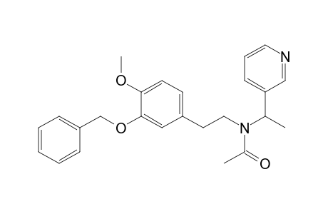 Acetamide, N-[2-[4-methoxy-3-(phenylmethoxy)phenyl]ethyl]-N-[1-(3-pyridinyl)ethyl]-, (.+-.)-