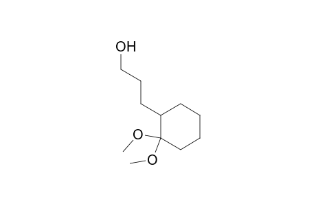 3-(2,2-dimethoxycyclohexyl)-1-propanol