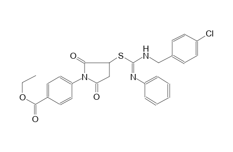 benzoic acid, 4-[3-[[(E)-[[(4-chlorophenyl)methyl]amino](phenylimino)methyl]thio]-2,5-dioxo-1-pyrrolidinyl]-, ethyl ester