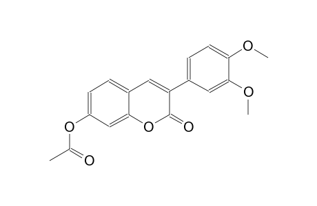 2H-1-benzopyran-2-one, 7-(acetyloxy)-3-(3,4-dimethoxyphenyl)-