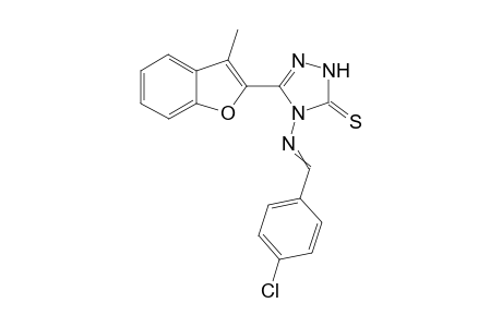 4-(4-Chlorobenzylideneamino)-5-(3-methylbenzofuran-2-yl)-4H-1,2,4-triazole-3-thione