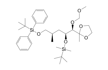 (5R,6S,8R)-6-((tert-butyldimethylsilyl)oxy)-8,12,12-trimethyl-5-(2-methyl-1,3-dioxolan-2-yl)-11,11-diphenyl-2,4,10-trioxa-11-silatridecane