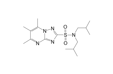 5,6,7-trimethyl-N,N-bis(2-methylpropyl)-[1,2,4]triazolo[1,5-a]pyrimidine-2-sulfonamide