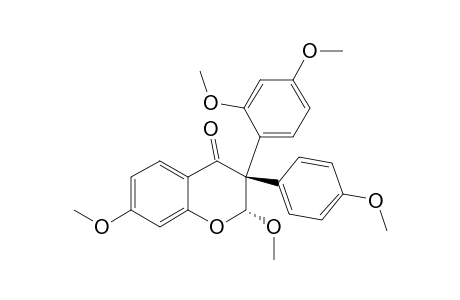 4H-1-Benzopyran-4-one, 3-(2,4-dimethoxyphenyl)-2,3-dihydro-2,7-dimethoxy-3-(4-methoxyphenyl)-, trans-(.+-.)-