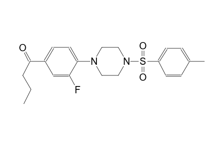 1-(3-Fluoro-4-(4-[(4-methylphenyl)sulfonyl]-1-piperazinyl)phenyl)-1-butanone