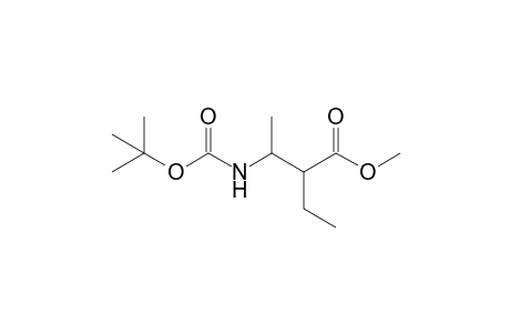 Methyl 3-[(t-butoxycarbonyl)amino]-2-ethylbutyrate