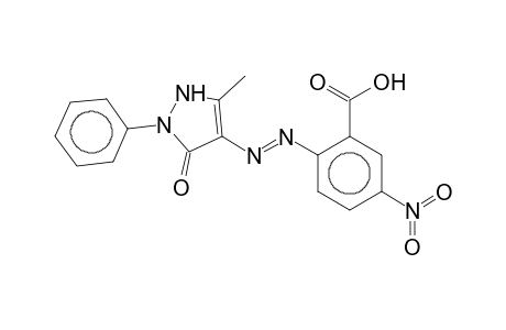 2-(3-Methyl-5-oxo-1-phenyl-3-pyrazolin-4-ylazo)-5-nitrobenzoic acid