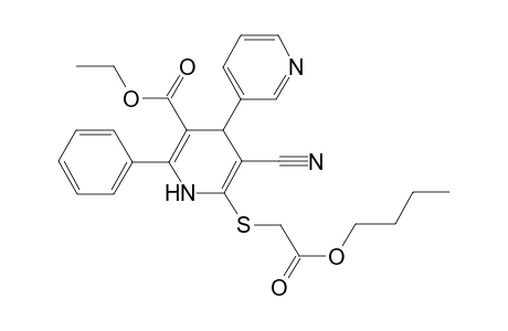 6-[(2-butoxy-2-keto-ethyl)thio]-5-cyano-2-phenyl-4-(3-pyridyl)-1,4-dihydropyridine-3-carboxylic acid ethyl ester