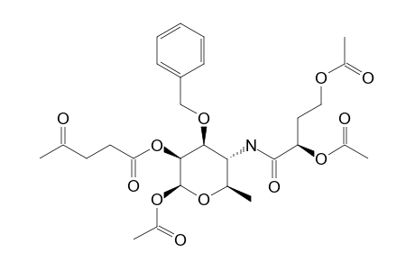 METHYL-3-O-BENZYL-4-(2,4-DI-O-ACETYL-3-DEOXY-L-GLYCERO-TETRONAMIDO)-4,6-DIDEOXY-2-O-LEVULINOYL-BETA-D-MANNOPYRANOSIDE