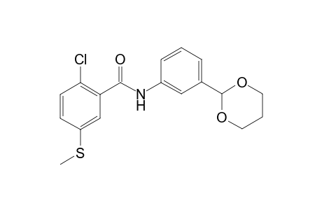 2-Chloro-N-(3-[1,3]dioxan-2-yl-phenyl)-5-methylsulfanyl-benzamide