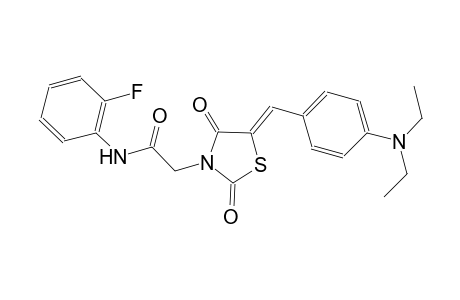 2-{(5Z)-5-[4-(diethylamino)benzylidene]-2,4-dioxo-1,3-thiazolidin-3-yl}-N-(2-fluorophenyl)acetamide