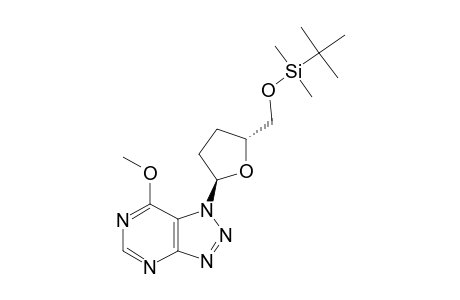 1-(2,3-DIDEOXY-5-O-[(1,1-DIMETHYLETHYL)-DIMETHYLSILYL]-ALPHA-D-GLYCERO-PENTOFURANOSYL)-7-METHOXY-1H-1,2,3-TRIAZOLO-[4,5-D]-PYRIMIDINE