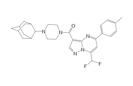3-{[4-(2-adamantyl)-1-piperazinyl]carbonyl}-7-(difluoromethyl)-5-(4-methylphenyl)pyrazolo[1,5-a]pyrimidine