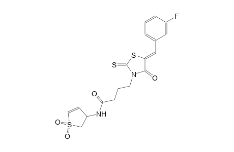 3-thiazolidinebutanamide, N-(2,3-dihydro-1,1-dioxido-3-thienyl)-5-[(3-fluorophenyl)methylene]-4-oxo-2-thioxo-, (5Z)-