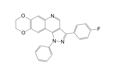 3-(4-fluorophenyl)-1-phenyl-8,9-dihydro-1H-[1,4]dioxino[2,3-g]pyrazolo[4,3-c]quinoline