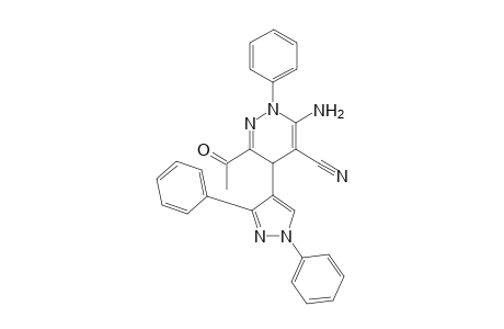 6-Acetyl-3-amino-5-(1,3-diphenyl-1H-pyrazol-4-yl)-2-phenyl-2,5-dihydropyridazine-4-carbonitrile