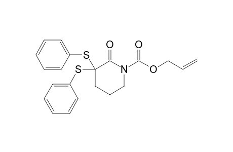 N-Allyloxycarbonyl-3,3-bis(phenylthio)-2-piperidone