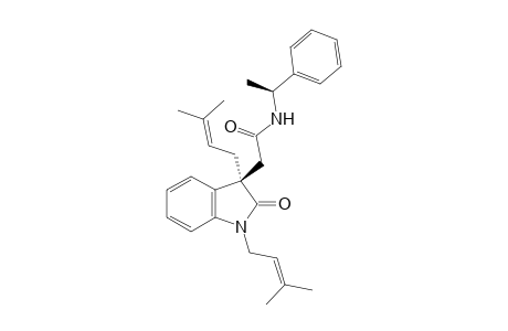 (3R*,1'S*)-(-)-N-(1'-Phenylethyl)-2-[1,3-bis(3-methylbut-2-enyl)-2-oxo-2,3-dihydro-1H-indol-3-yl]acetamide