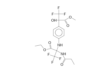 2-[4-[(1-carbethoxy-2,2,2-trifluoro-1-propionamido-ethyl)amino]phenyl]-3,3,3-trifluoro-2-hydroxy-propionic acid methyl ester