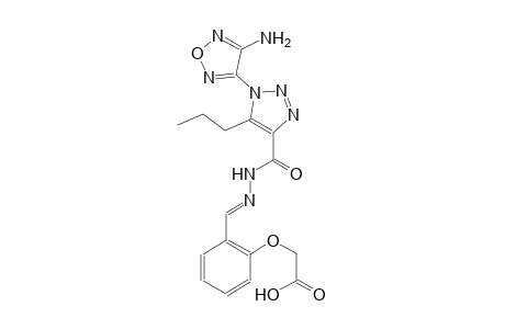 {2-[(E)-({[1-(4-amino-1,2,5-oxadiazol-3-yl)-5-propyl-1H-1,2,3-triazol-4-yl]carbonyl}hydrazono)methyl]phenoxy}acetic acid
