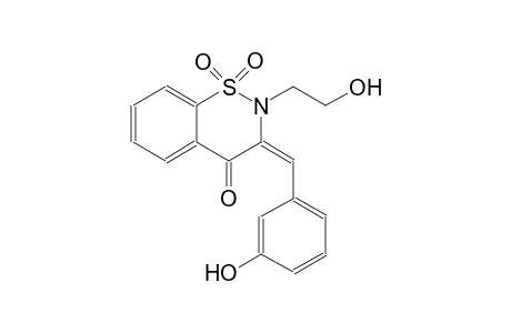 4H-1,2-benzothiazin-4-one, 2,3-dihydro-2-(2-hydroxyethyl)-3-[(3-hydroxyphenyl)methylene]-, 1,1-dioxide, (3E)-